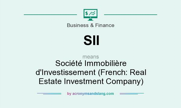 What does SII mean? It stands for Société Immobilière d`Investissement (French: Real Estate Investment Company)