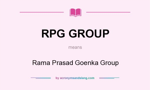 What does RPG GROUP mean? It stands for Rama Prasad Goenka Group