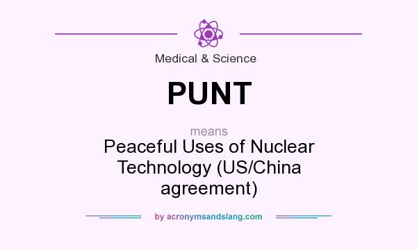 What does PUNT mean? It stands for Peaceful Uses of Nuclear Technology (US/China agreement)