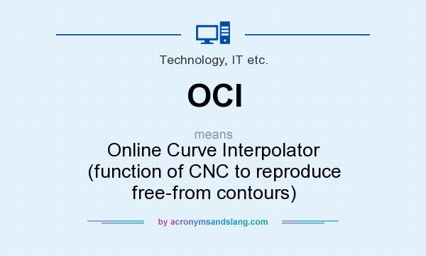 What does OCI mean? It stands for Online Curve Interpolator (function of CNC to reproduce free-from contours)