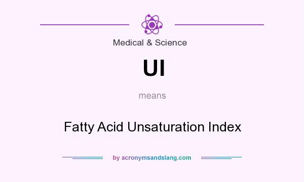 What does UI mean? It stands for Fatty Acid Unsaturation Index