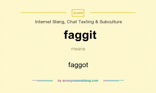 What does faggit mean? It stands for faggot