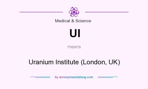 What does UI mean? It stands for Uranium Institute (London, UK)