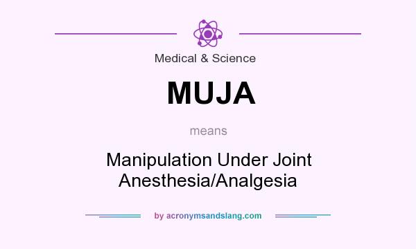 What does MUJA mean? It stands for Manipulation Under Joint Anesthesia/Analgesia