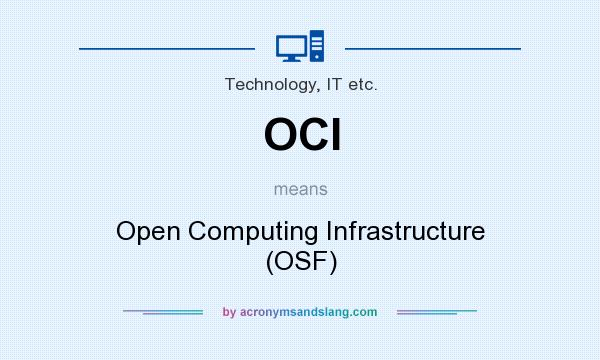 What does OCI mean? It stands for Open Computing Infrastructure (OSF)
