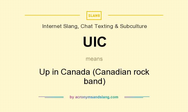 What does UIC mean? It stands for Up in Canada (Canadian rock band)