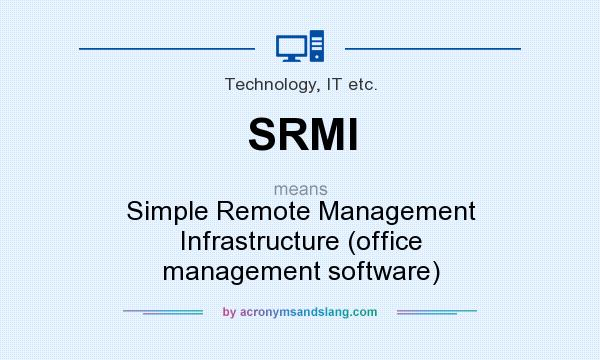 What does SRMI mean? It stands for Simple Remote Management Infrastructure (office management software)