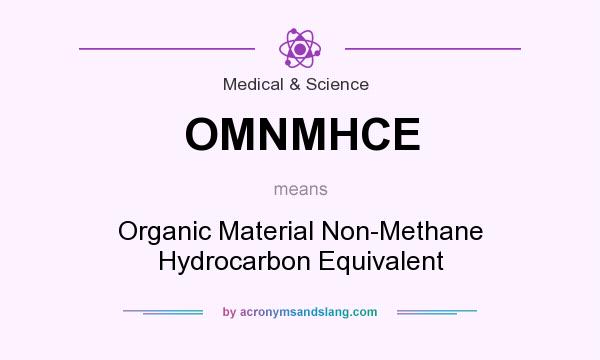 What does OMNMHCE mean? It stands for Organic Material Non-Methane Hydrocarbon Equivalent