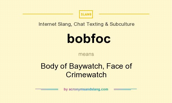 What does bobfoc mean? It stands for Body of Baywatch, Face of Crimewatch