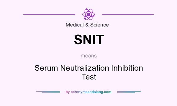 What does SNIT mean? It stands for Serum Neutralization Inhibition Test