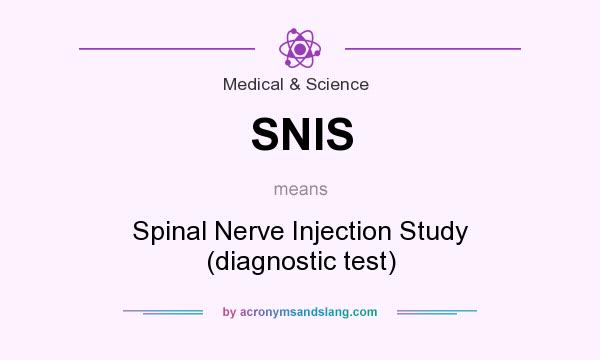 What does SNIS mean? It stands for Spinal Nerve Injection Study (diagnostic test)