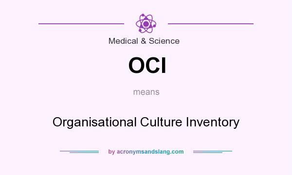 What does OCI mean? It stands for Organisational Culture Inventory