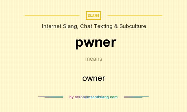 What does pwner mean? It stands for owner