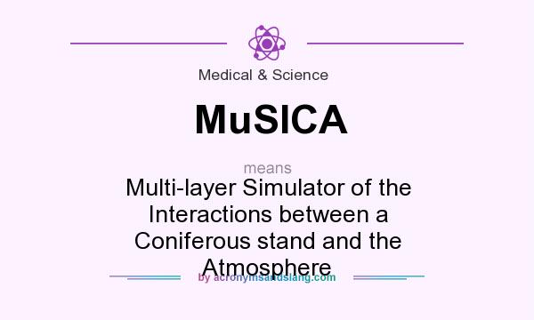 What does MuSICA mean? It stands for Multi-layer Simulator of the Interactions between a Coniferous stand and the Atmosphere