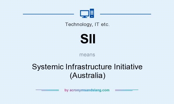 What does SII mean? It stands for Systemic Infrastructure Initiative (Australia)