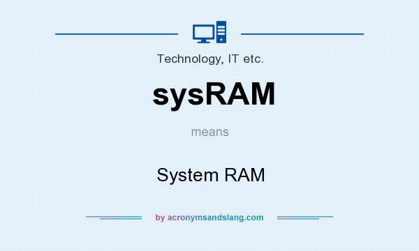 What does sysRAM mean? It stands for System RAM
