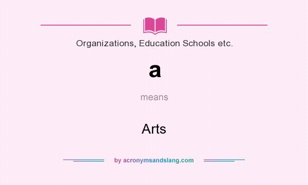 What does a mean? It stands for Arts
