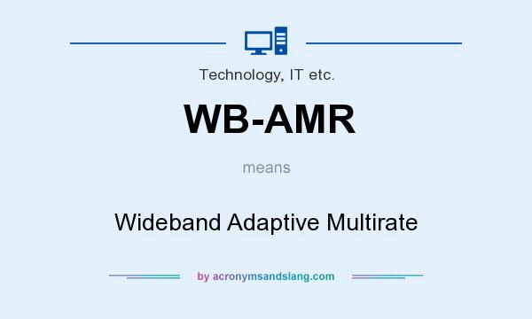 What does WB-AMR mean? It stands for Wideband Adaptive Multirate