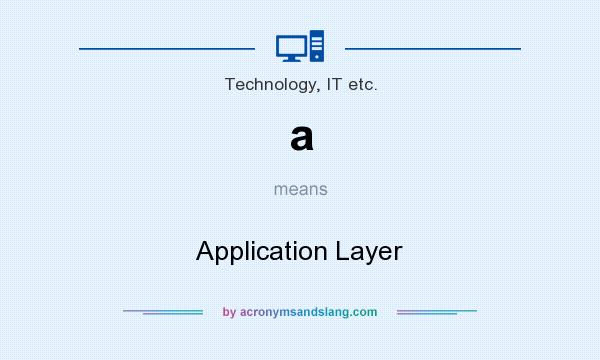 What does a mean? It stands for Application Layer