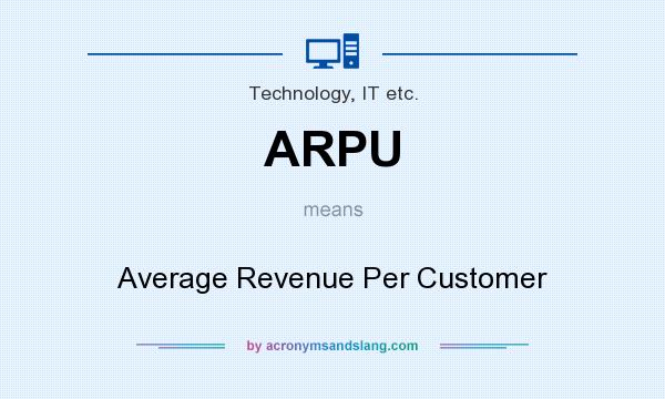 What does ARPU mean? It stands for Average Revenue Per Customer