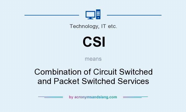 What does CSI mean? It stands for Combination of Circuit Switched and Packet Switched Services