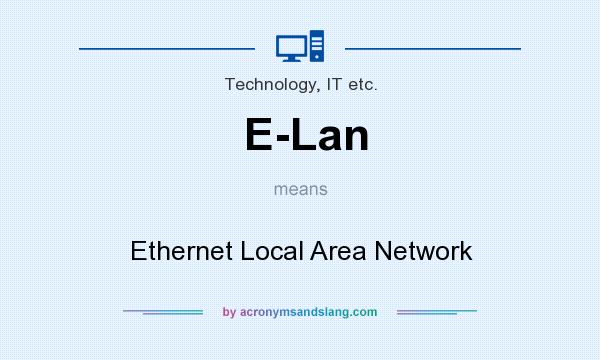 What does E-Lan mean? It stands for Ethernet Local Area Network