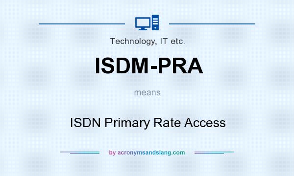 What does ISDM-PRA mean? It stands for ISDN Primary Rate Access