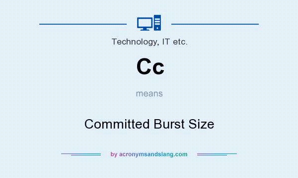 What does Cc mean? It stands for Committed Burst Size