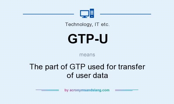 What does GTP-U mean? It stands for The part of GTP used for transfer of user data