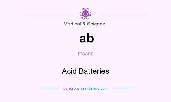 What does ab mean? It stands for Acid Batteries