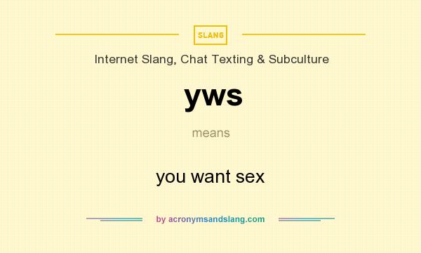 Yws You Want Sex In Internet Slang Chat Texting And Subculture By 