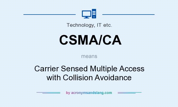What does CSMA/CA mean? It stands for Carrier Sensed Multiple Access with Collision Avoidance