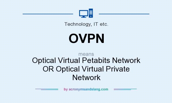 What does OVPN mean? It stands for Optical Virtual Petabits Network OR Optical Virtual Private Network