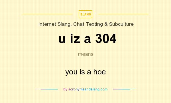 What does u iz a 304 mean? It stands for you is a hoe