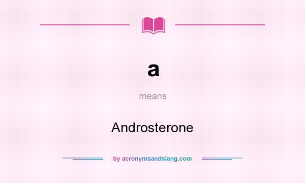 What does a mean? It stands for Androsterone