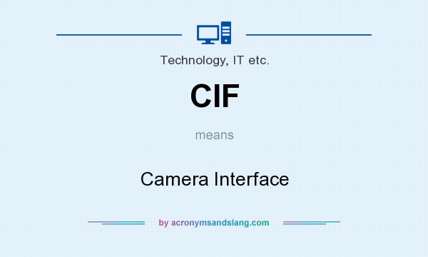 What does CIF mean? It stands for Camera Interface