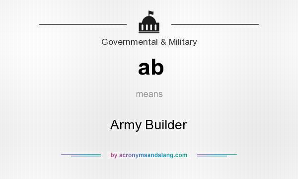 What does ab mean? It stands for Army Builder