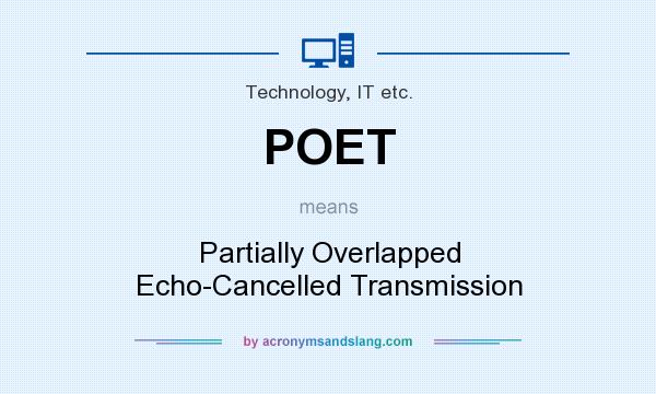 What does POET mean? It stands for Partially Overlapped Echo-Cancelled Transmission