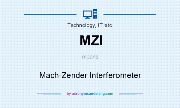 What does MZI mean? It stands for Mach-Zender Interferometer