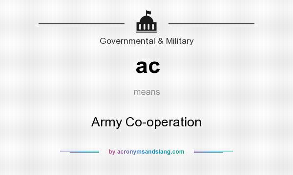 What does ac mean? It stands for Army Co-operation