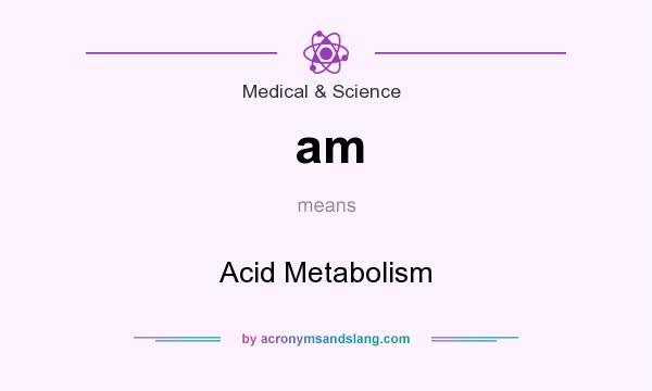 What does am mean? It stands for Acid Metabolism