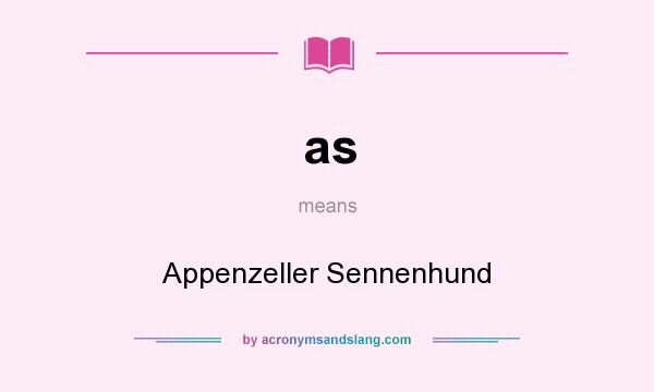 What does as mean? It stands for Appenzeller Sennenhund