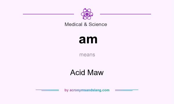 What does am mean? It stands for Acid Maw