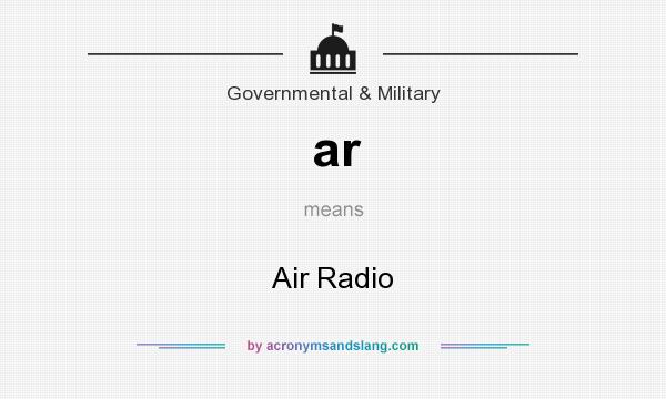 What does ar mean? It stands for Air Radio