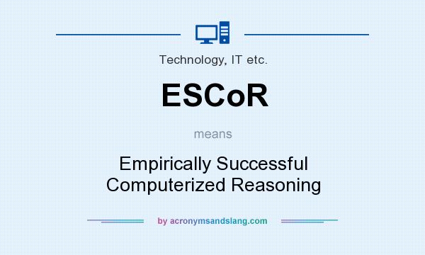 What does ESCoR mean? It stands for Empirically Successful Computerized Reasoning