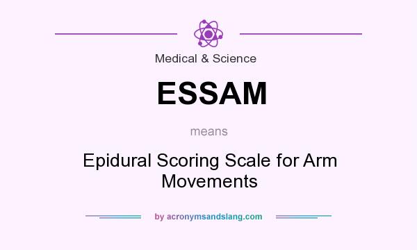 What does ESSAM mean? It stands for Epidural Scoring Scale for Arm Movements