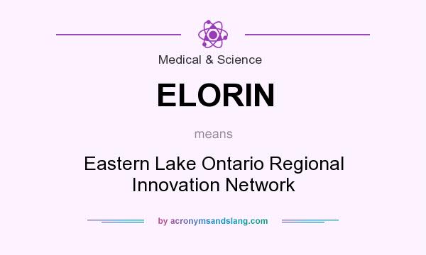 What does ELORIN mean? It stands for Eastern Lake Ontario Regional Innovation Network