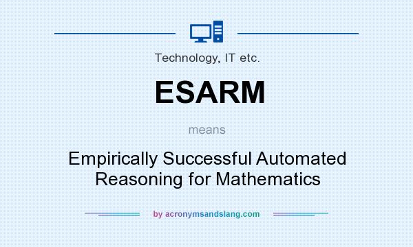 What does ESARM mean? It stands for Empirically Successful Automated Reasoning for Mathematics