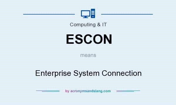 What does ESCON mean? It stands for Enterprise System Connection