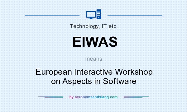What does EIWAS mean? It stands for European Interactive Workshop on Aspects in Software
